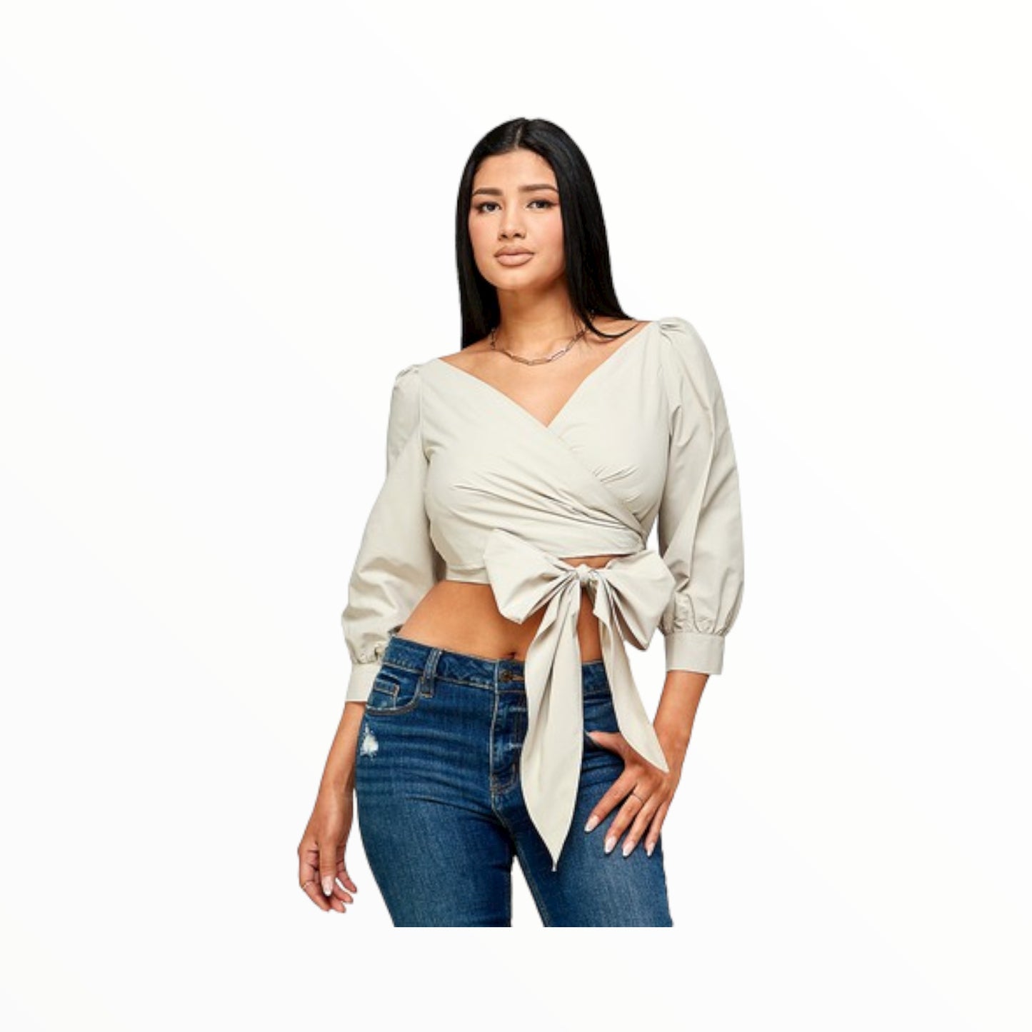 Jasmine - Side Tied Crop Top